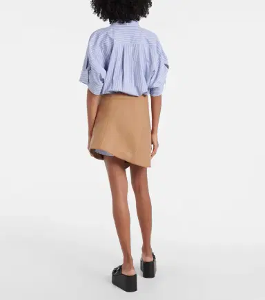 Sacai Melton cotton poplin and wool minidress | Thumbnail 2 Sacai Melton cotton poplin and wool minidress | Thumbnail 2
