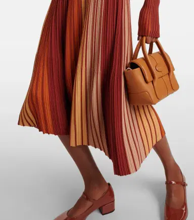 Tod's Striped plissé midi dress | Thumbnail 2