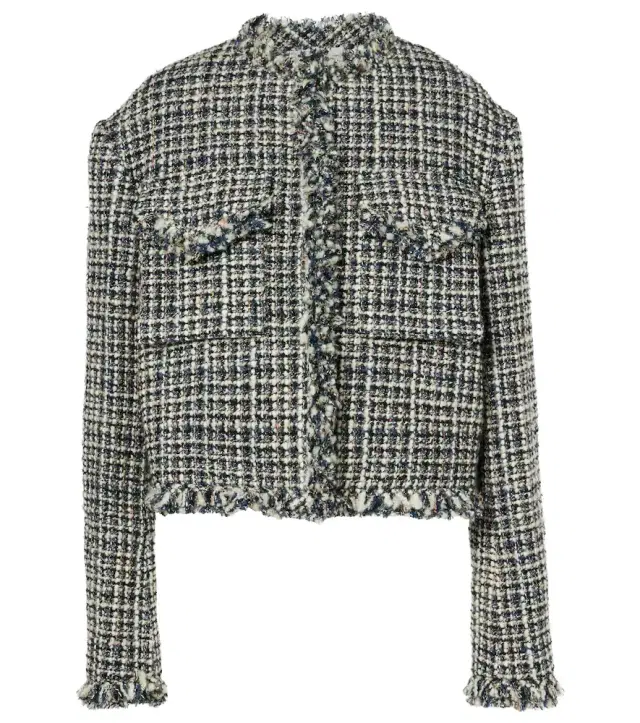 Sacai Wool-blend tweed jacket