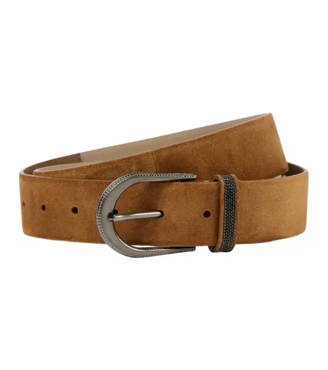 Brunello Cucinelli Monili suede belt
