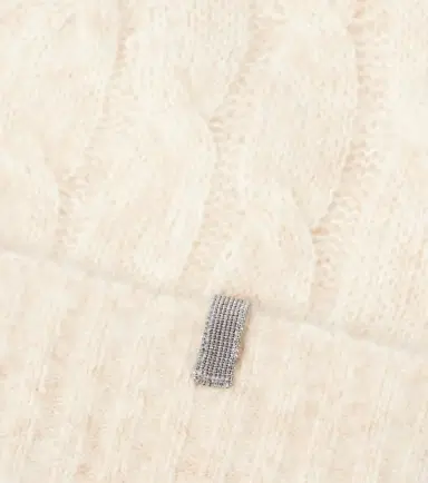 Brunello Cucinelli Cable-knit mohair beanie | Thumbnail 2