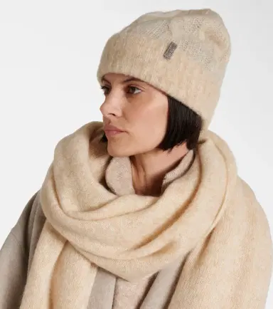 Brunello Cucinelli Cable-knit mohair beanie | Thumbnail 4