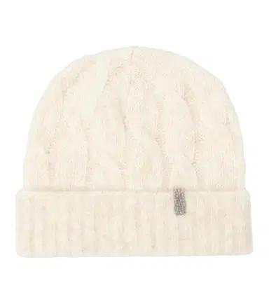 Brunello Cucinelli Cable-knit mohair beanie | Thumbnail 1