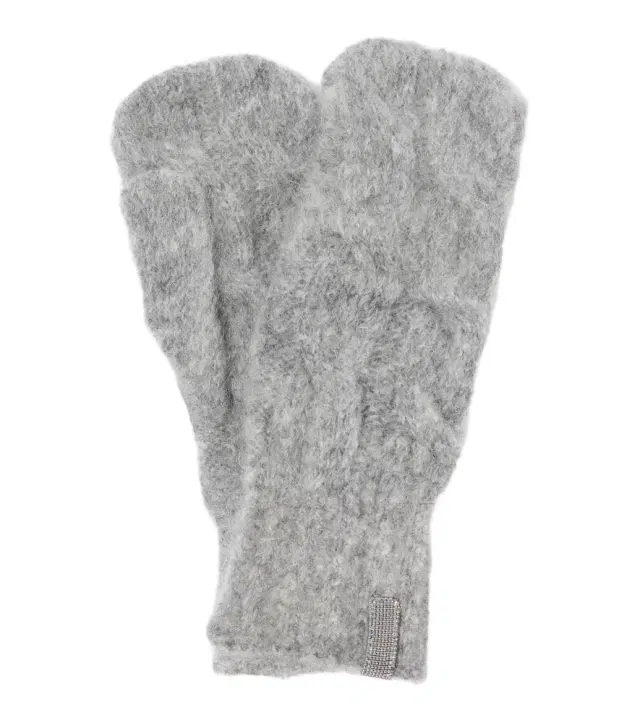 Brunello Cucinelli ohair and wool gloves