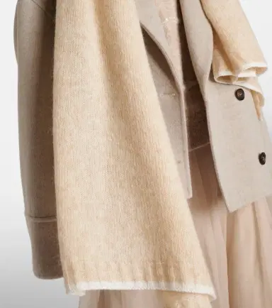 Brunello Cucinelli Cable-knit mohair scarf | Thumbnail 4