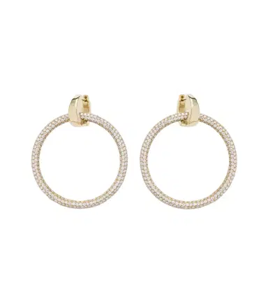 Octavia Elizabeth Eternal 18kt gold hoop earrings with diamonds | Thumbnail 1
