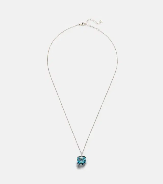 Mateo 14kt gold necklace with topaz and diamonds