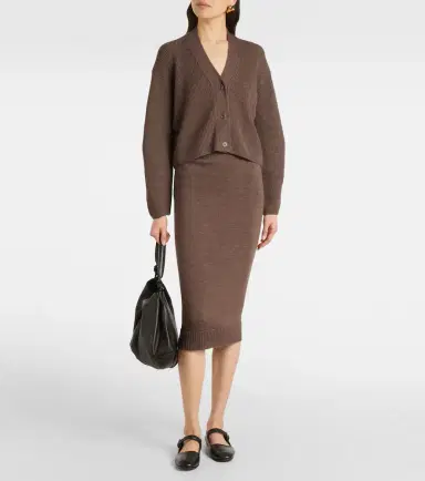 Max Mara Melk virgin wool midi skirt | Thumbnail 2
