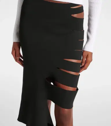 Mugler Asymmetric cutout midi skirt | Thumbnail 5 Mugler Asymmetric cutout midi skirt | Thumbnail 5