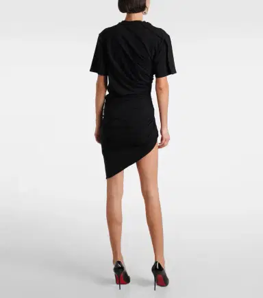 Mugler Draped cotton-blend jersey minidress | Thumbnail 2