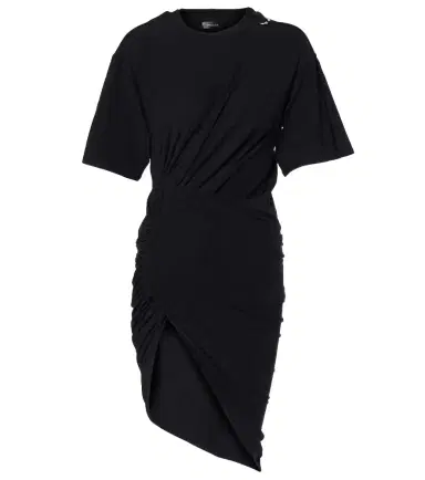 Mugler Draped cotton-blend jersey minidress | Thumbnail 1