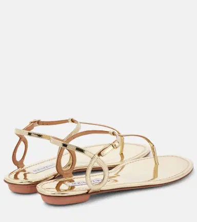 Aquazzura Almost Bare metallic leather thong sandals | Thumbnail 5