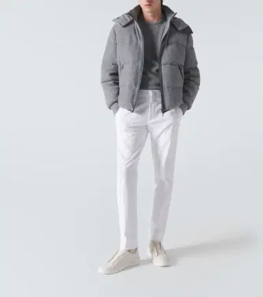Zegna Ribbed-knit cashmere-blend down jacket | Thumbnail 3 Zegna Ribbed-knit cashmere-blend down jacket | Thumbnail 3