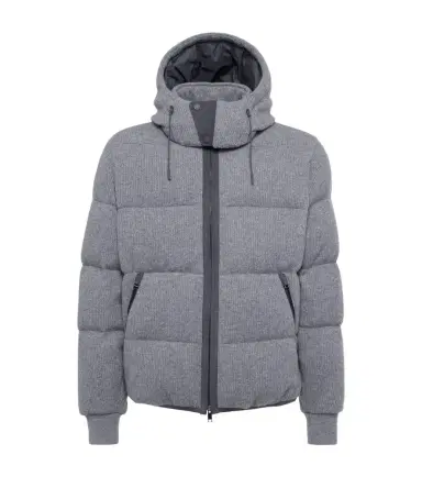 Zegna Ribbed-knit cashmere-blend down jacket | Thumbnail 1 Zegna Ribbed-knit cashmere-blend down jacket | Thumbnail 1