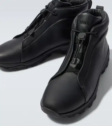 Zegna Triple Stitch Vetta leather sneakers | Thumbnail 5