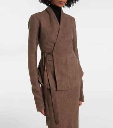 Rick Owens Hollywood wool wrap jacket | Thumbnail 4