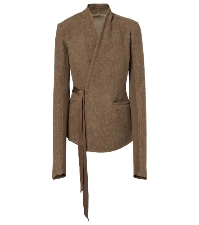 Rick Owens Hollywood wool wrap jacket