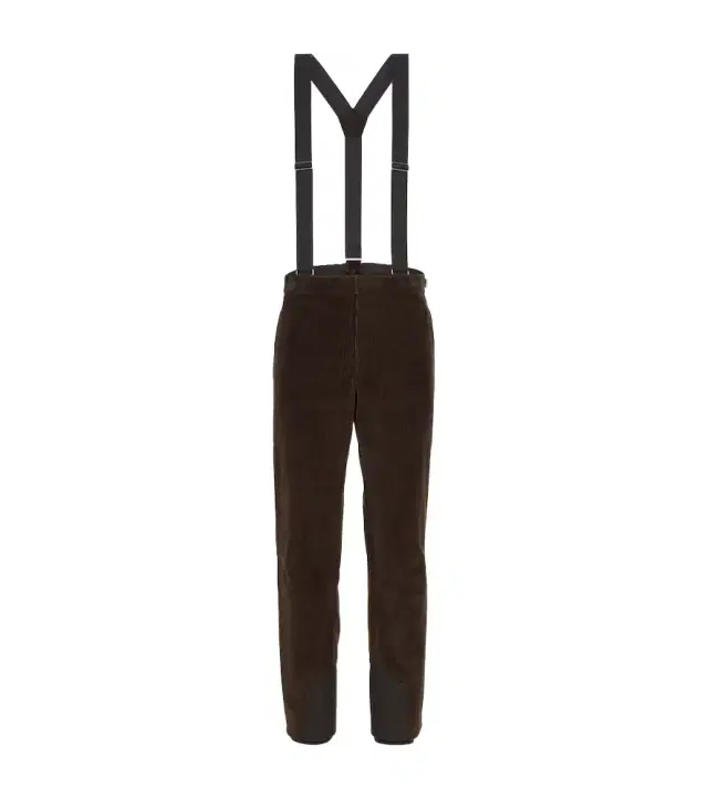 Zegna Cashmere and cotton corduroy ski salopettes