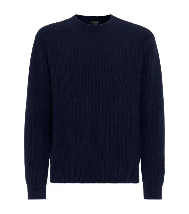 Zegna Ribbed-knit cashmere sweater