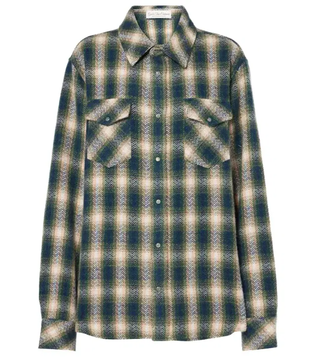 Tartan cashmere shirt