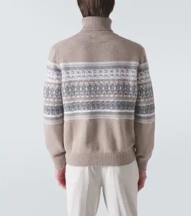 Zegna Jacquard cashmere turtleneck sweater | Thumbnail 4