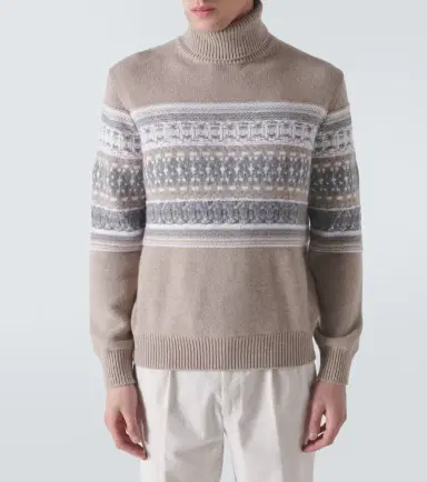 Zegna Jacquard cashmere turtleneck sweater | Thumbnail 5