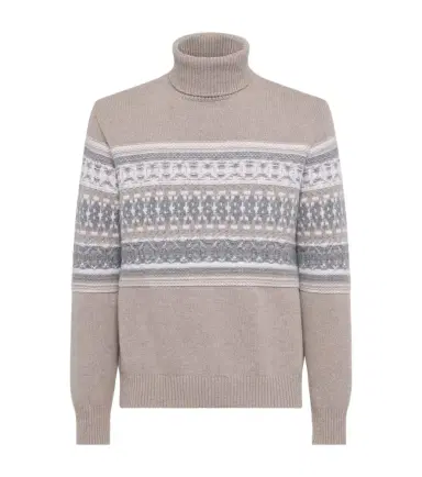Zegna Jacquard cashmere turtleneck sweater | Thumbnail 1