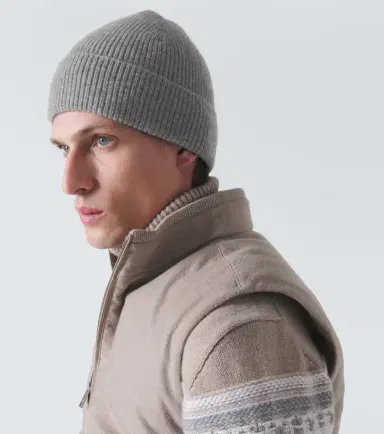 Zegna Ribbed-knit cashmere beanie | Thumbnail 3 Zegna Ribbed-knit cashmere beanie | Thumbnail 3