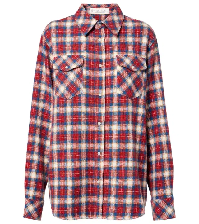 Ski Santa Fe tartan cashmere shirt