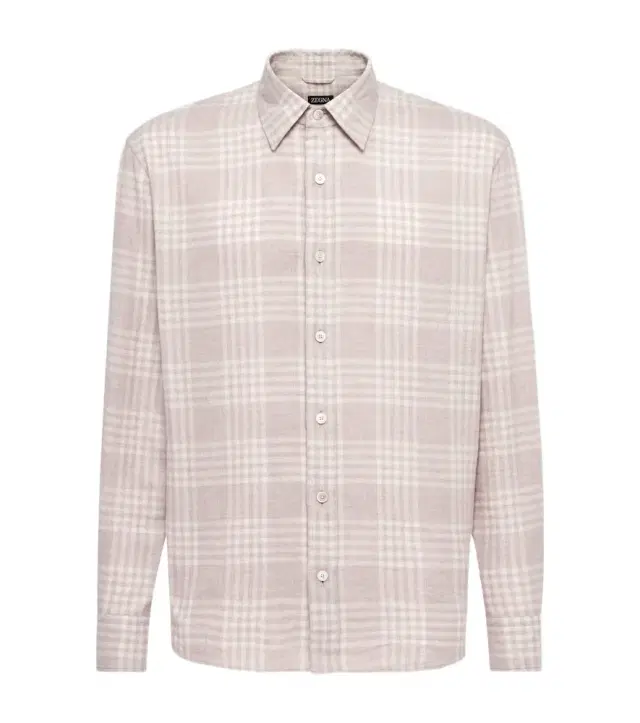 Checked cotton flannel shirt