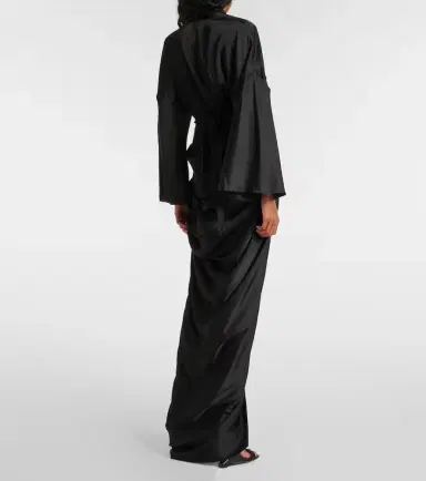 Rick Owens Satin wrap gown | Thumbnail 3