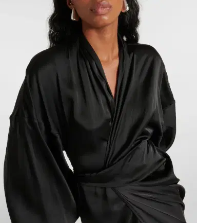 Rick Owens Satin wrap gown | Thumbnail 4