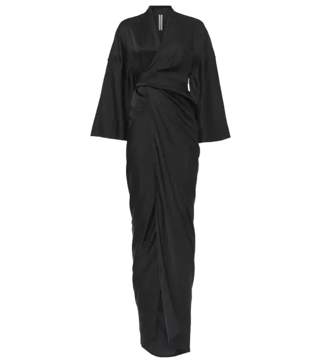 Rick Owens Satin wrap gown