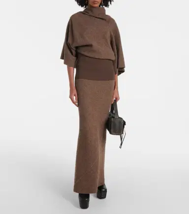 Rick Owens Coda wool maxi skirt | Thumbnail 5