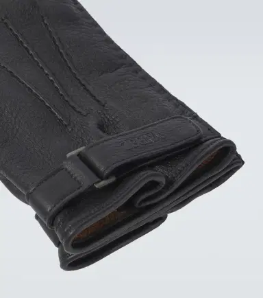 Zegna Embossed leather gloves | Thumbnail 2 Zegna Embossed leather gloves | Thumbnail 2