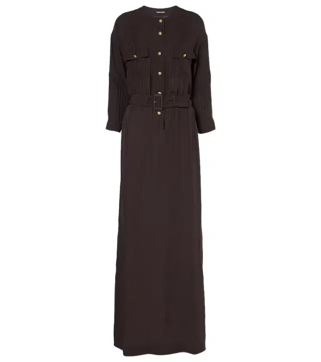 Tom Ford Striped belted shirt dress