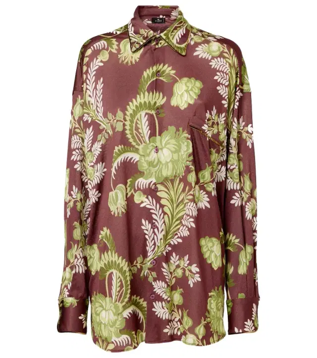 Etro Floral oversized shirt