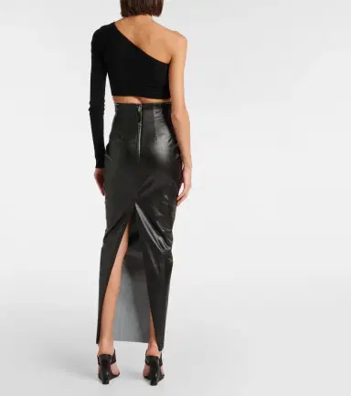 Rick Owens One-shoulder cotton crop top | Thumbnail 2