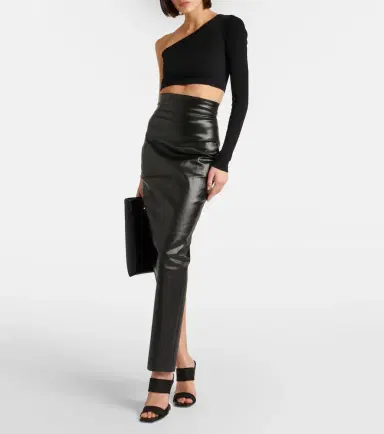 Rick Owens One-shoulder cotton crop top | Thumbnail 3