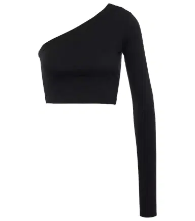 Rick Owens One-shoulder cotton crop top | Thumbnail 1