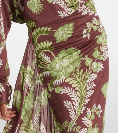 Etro Floral draped midi skirt | Thumbnail 3