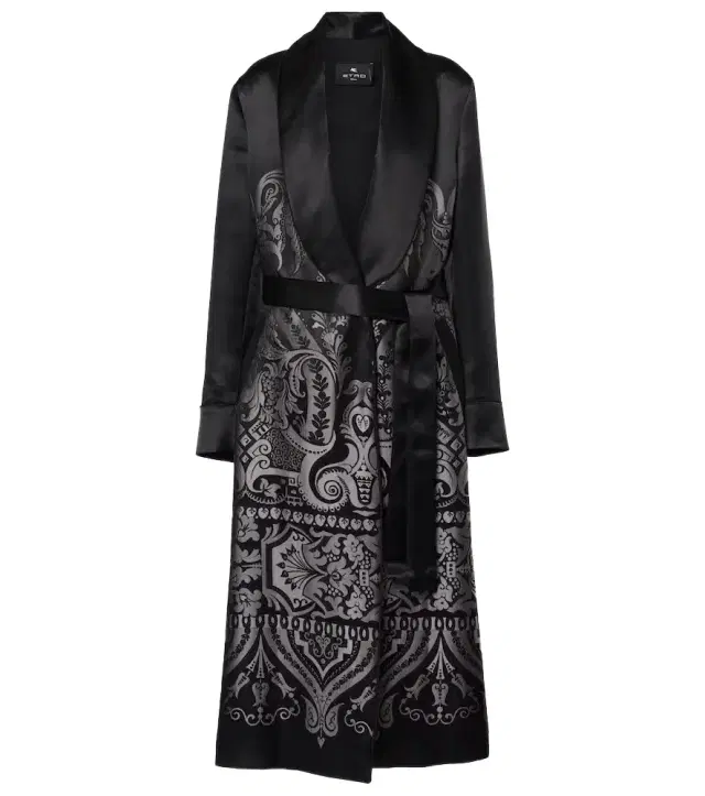 Etro Silk-blend belted coat