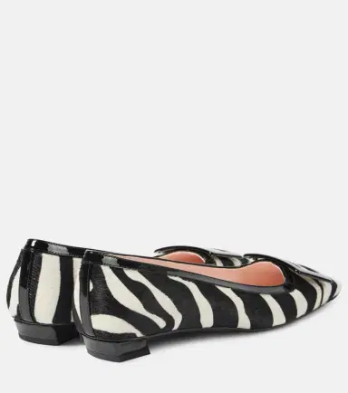 Roger Vivier Belle Vivier calf hair ballet flats | Thumbnail 3