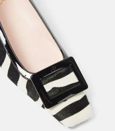 Roger Vivier Belle Vivier calf hair ballet flats | Thumbnail 4