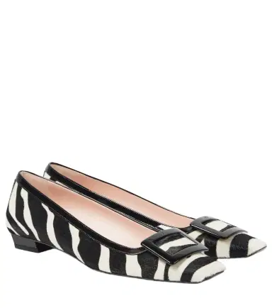 Roger Vivier Belle Vivier calf hair ballet flats | Thumbnail 1