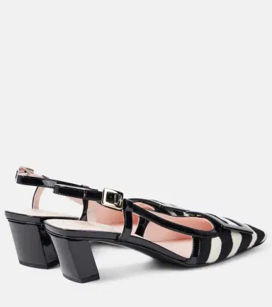Roger Vivier Belle Vivier 45 calf hair slingback pumps | Thumbnail 4