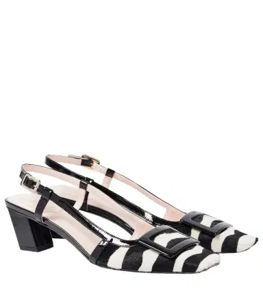Roger Vivier Belle Vivier 45 calf hair slingback pumps | Thumbnail 1