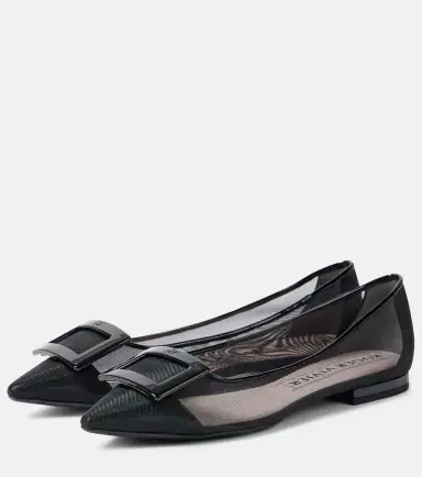 Roger Vivier Gommettine mesh ballet flats | Thumbnail 3