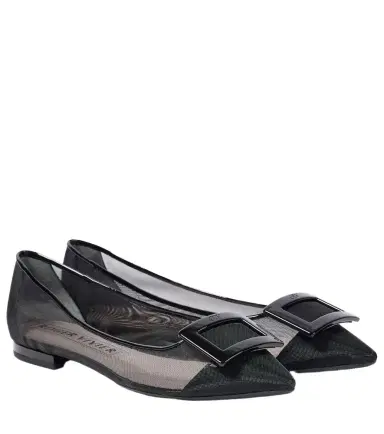 Roger Vivier Gommettine mesh ballet flats | Thumbnail 1