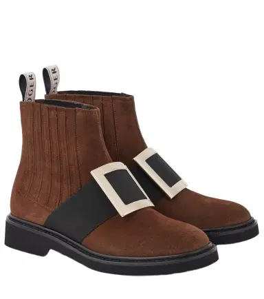 Roger Vivier Viv' Rangers suede Chelsea boots | Thumbnail 1 Roger Vivier Viv' Rangers suede Chelsea boots | Thumbnail 1